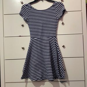 Navy & White Stripe Open-Back Abercrombie Dress